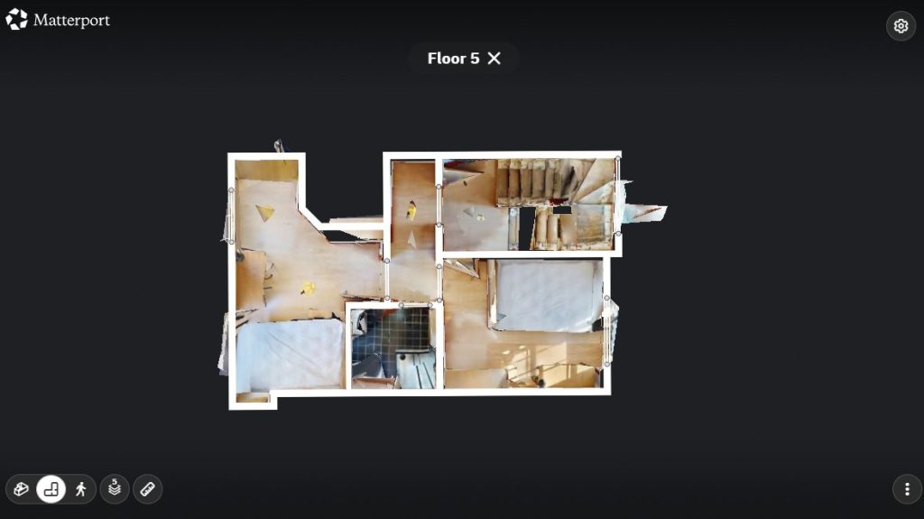 Matterport floor plan captured from the same 3D scan