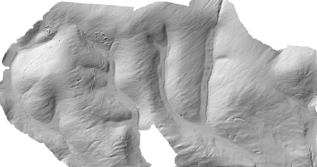 Bare-earth digital terrain model (DTM) from drone LiDAR for turbine siting